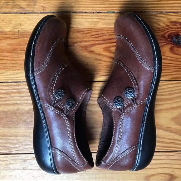 Clarks Brown Chocolate Bendables Loafer Clogs, EUC, 7M - Picture 7 of 10